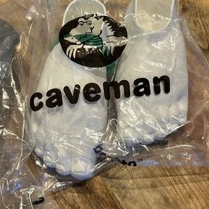 Caveman crocs in white gray size small and large! UNISEX
